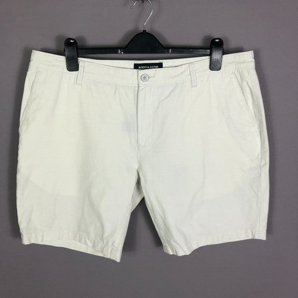 Rodd & Gunn Mens White Custom Fit Cotton Blend Shorts Size 40W - Picture 1 of 9
